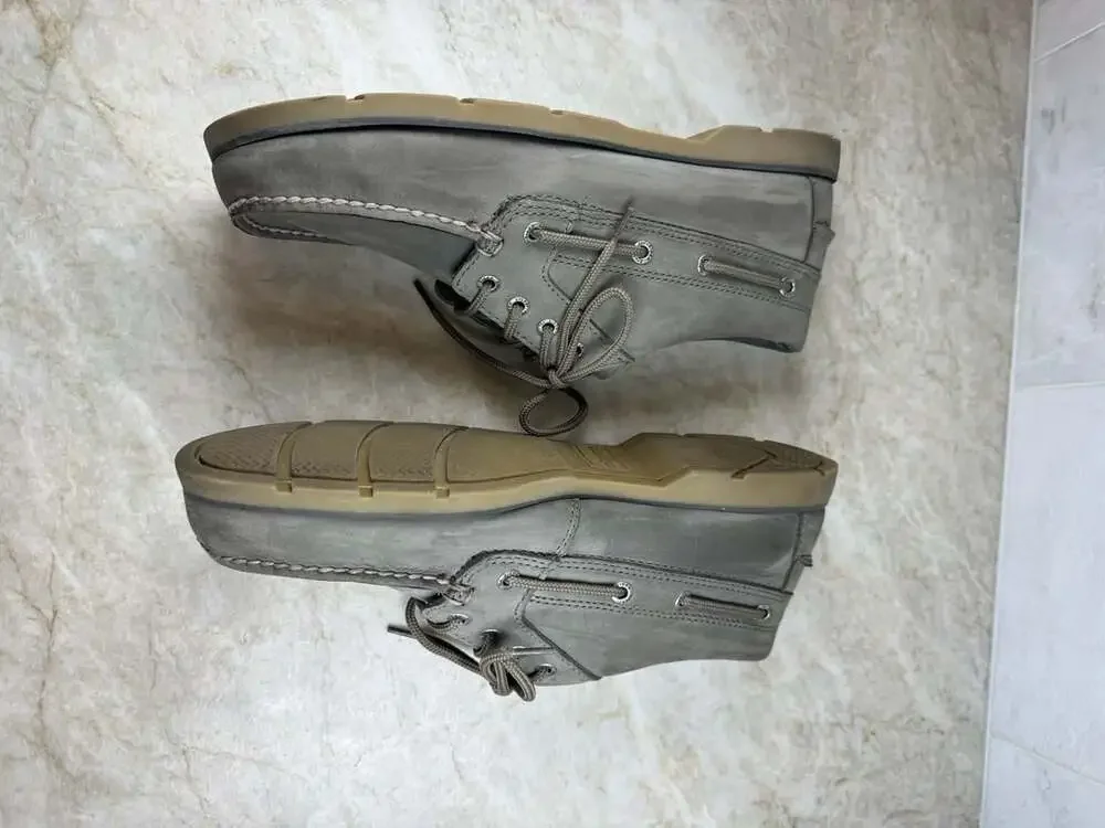 Sperry Top-Sider Men’s Gray Leather Chukka Boat Shoes 10M
